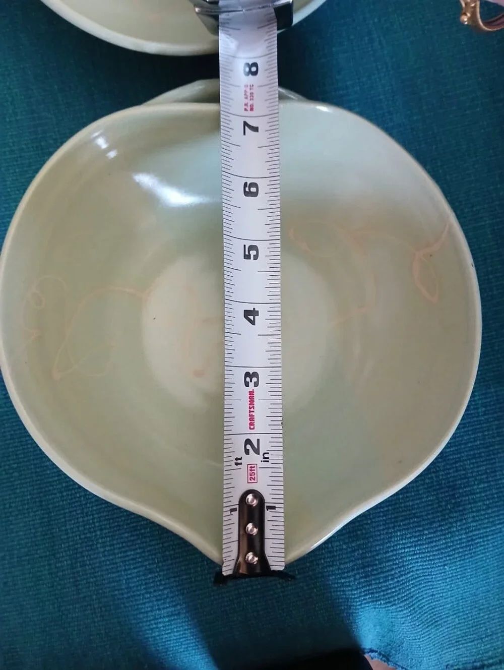 New Studio Artisan Pottery Pale Green Ceramic Mixing Bowls - Set of 2